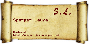 Sparger Laura névjegykártya
